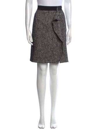 Paule Ka Houndstooth Print Knee-Length Skirt