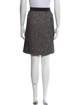 Paule Ka Houndstooth Print Knee-Length Skirt