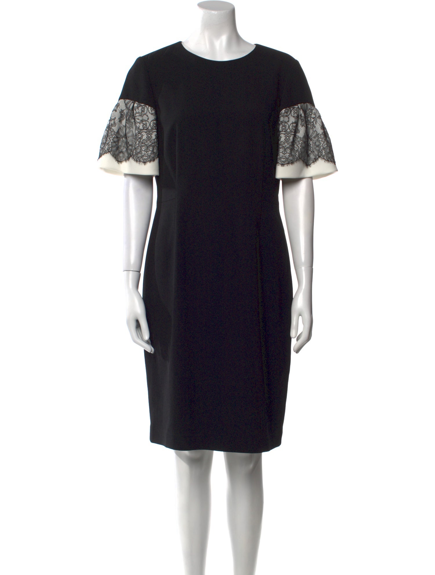 Paule Ka Crew Neck Knee-Length Dress