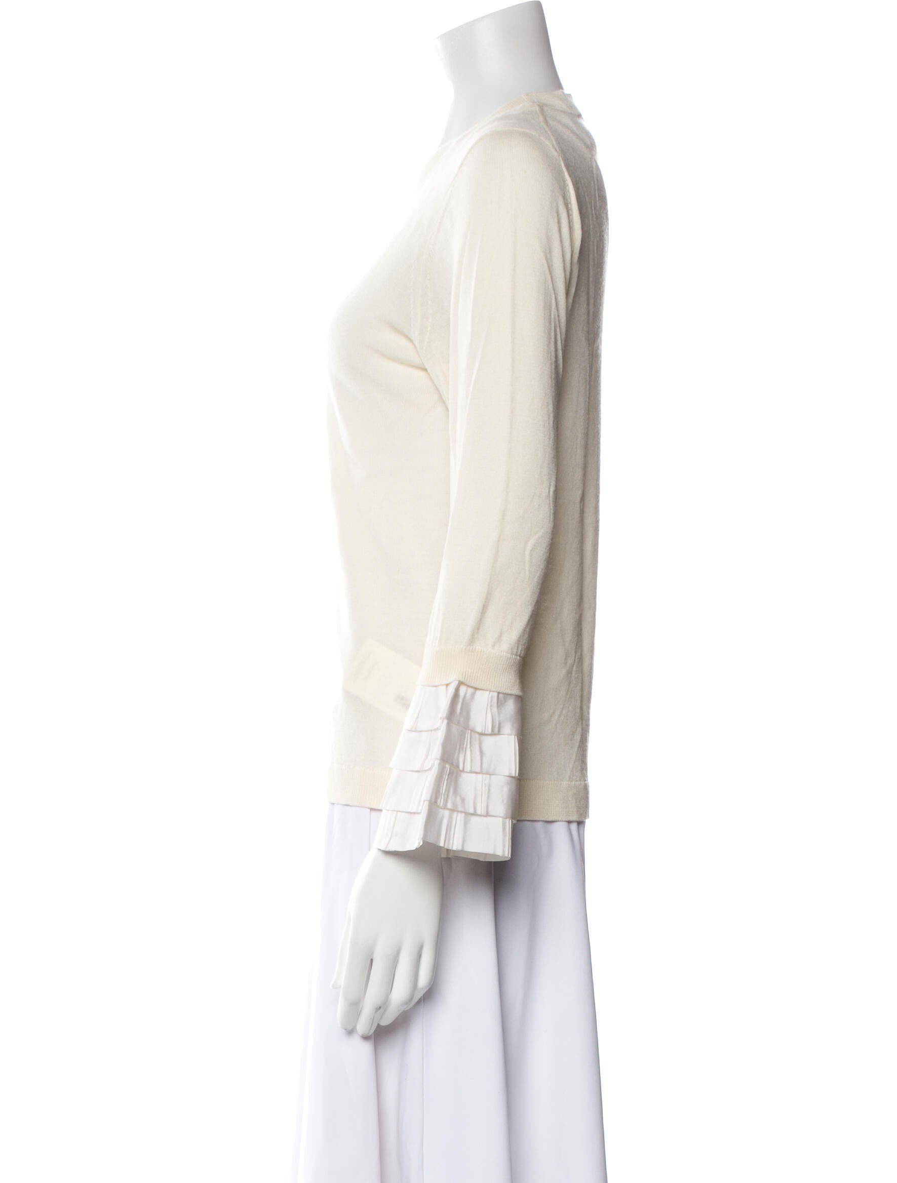 Paule Ka Wool Scoop Neck Sweatshirt