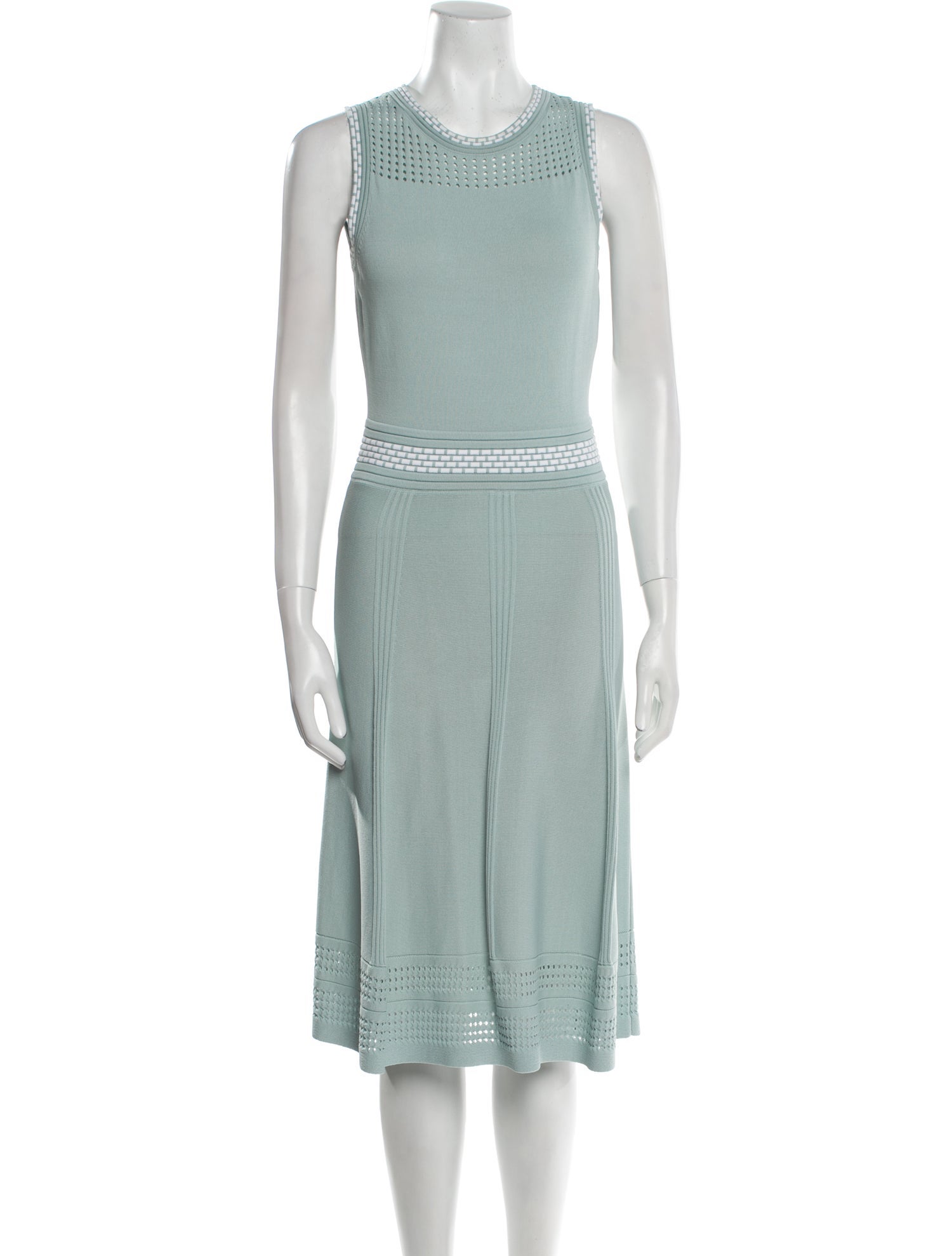 Paule Ka Crew Neck Midi Length Dress