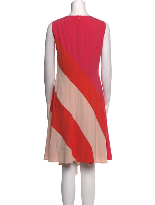 Paule Ka Colorblock Pattern Knee-Length Dress
