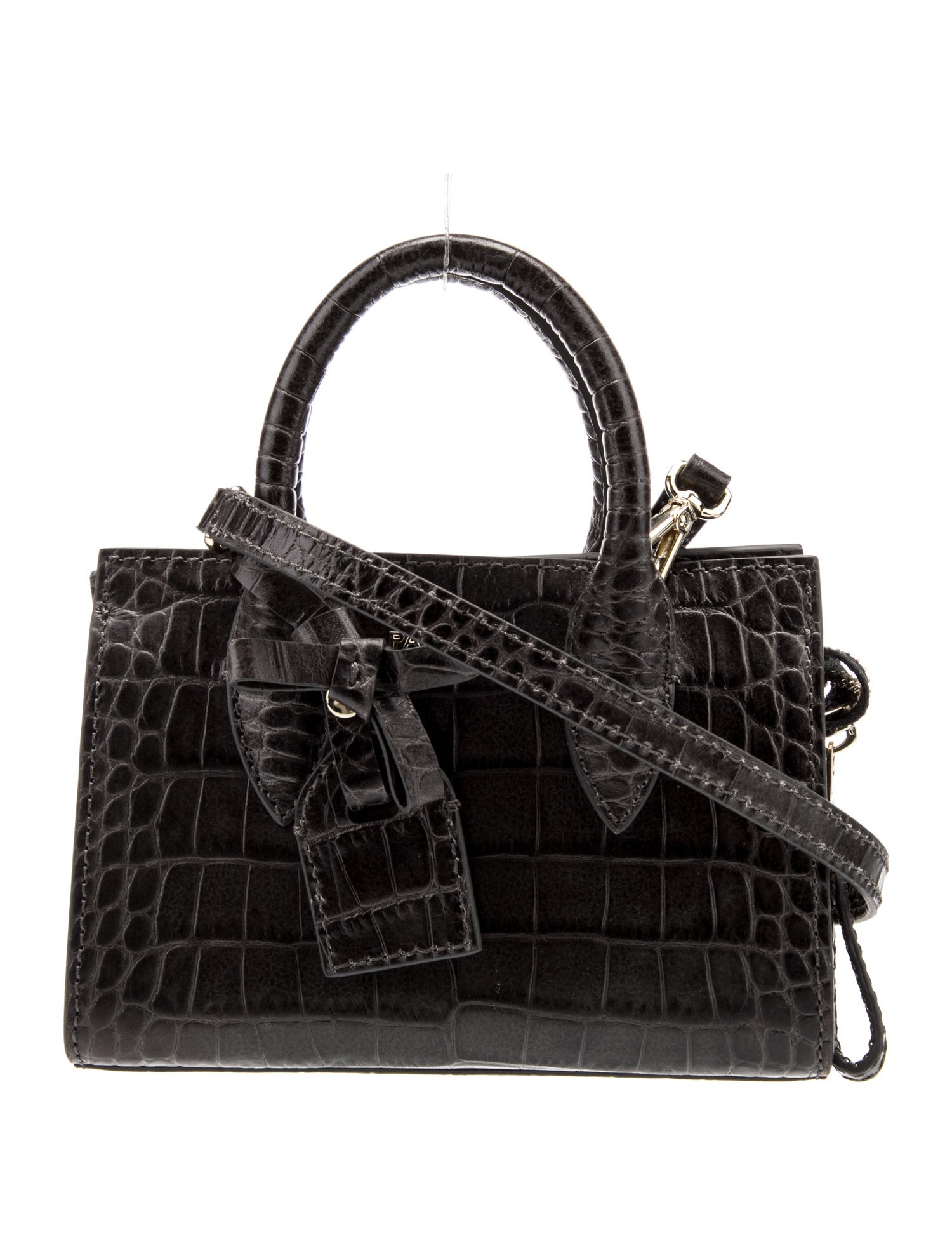 Paule Ka Embossed Leather Shoulder Bag