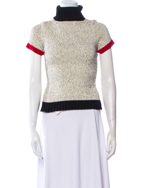 Paule Ka Printed Turtleneck Sweater