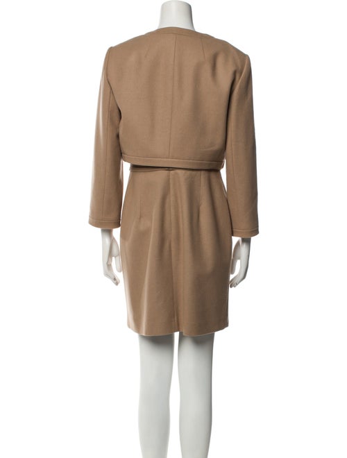 Paule Ka Virgin Wool Pleated Accents Dress Set