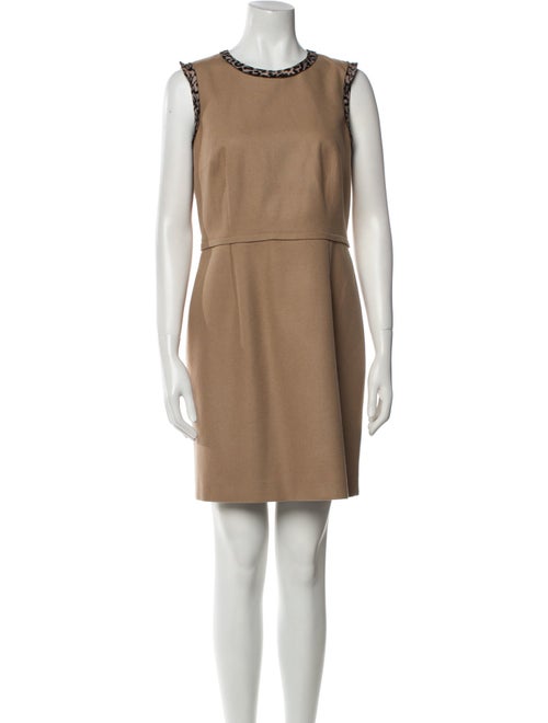 Paule Ka Virgin Wool Pleated Accents Dress Set