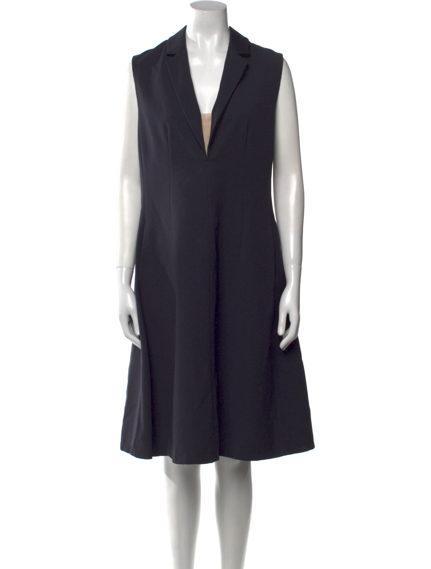 Paule Ka V-Neck Knee-Length Dress