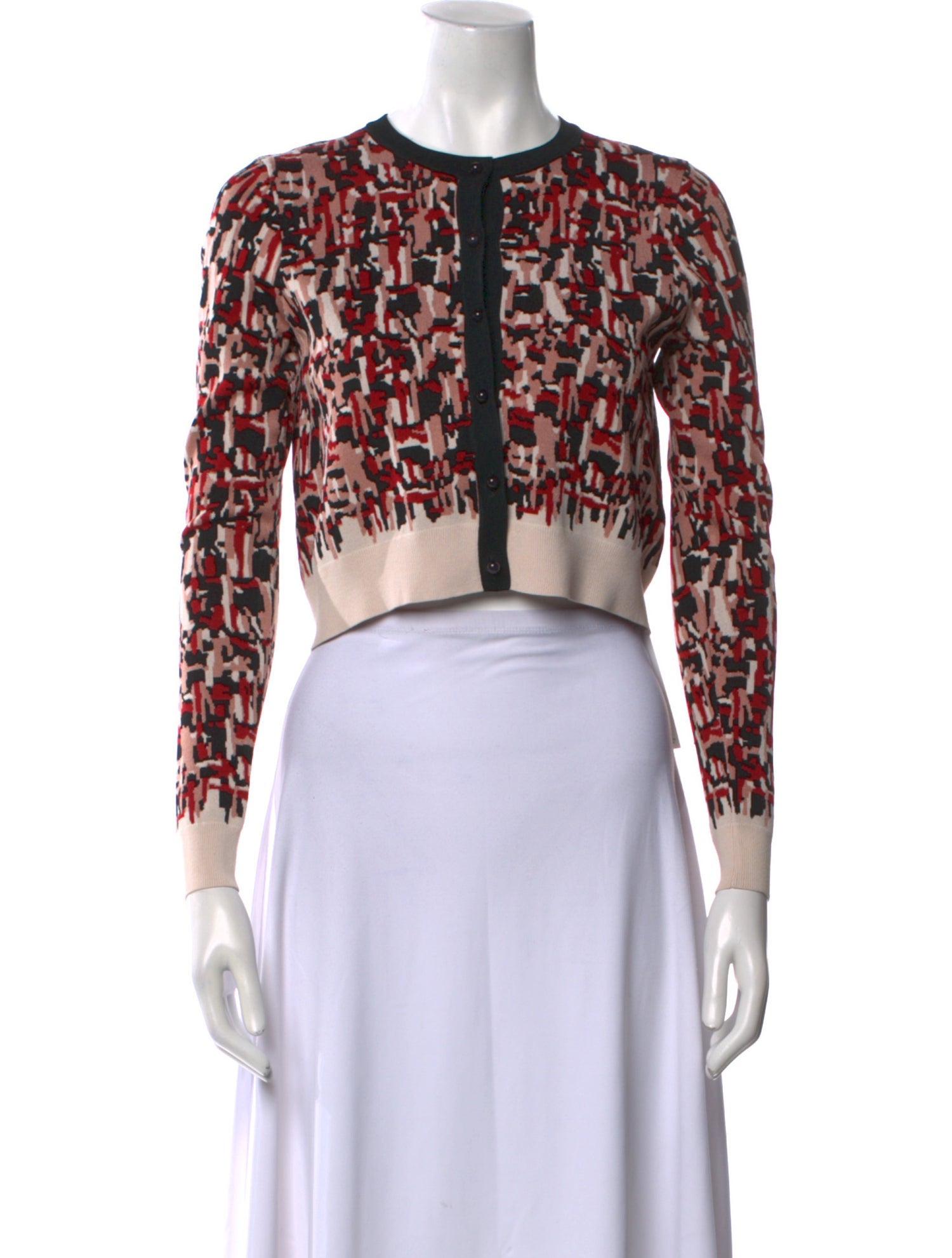 Paule Ka Printed Crew Neck Sweater