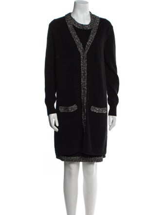 Paule Ka Embroidered Accent Dress Set