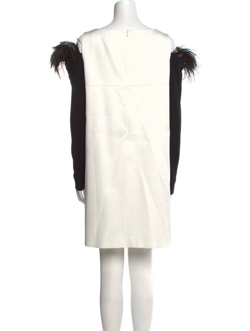 Paule Ka Bateau Neckline Mini Dress