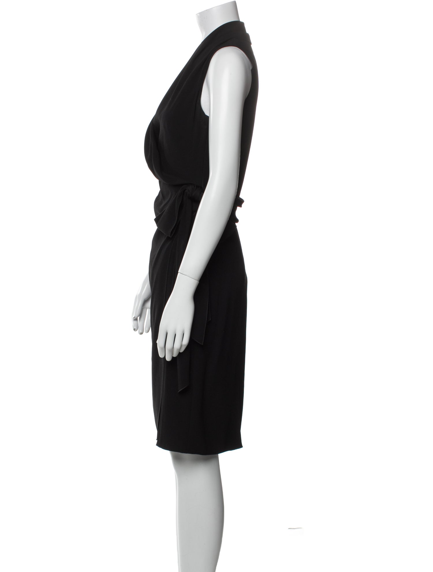 Paule Ka V-Neck Knee-Length Dress