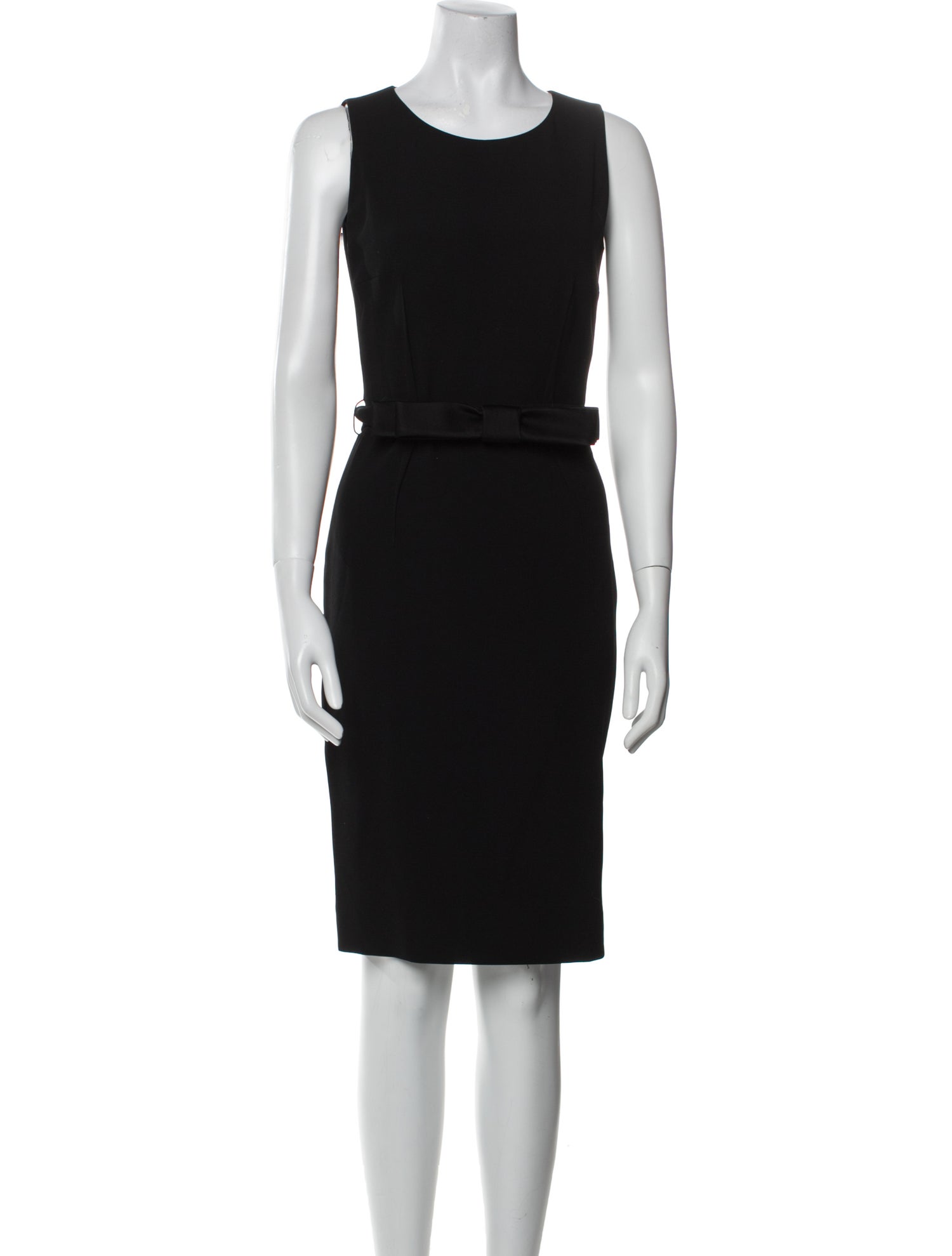 Paule Ka Scoop Neck Knee-Length Dress