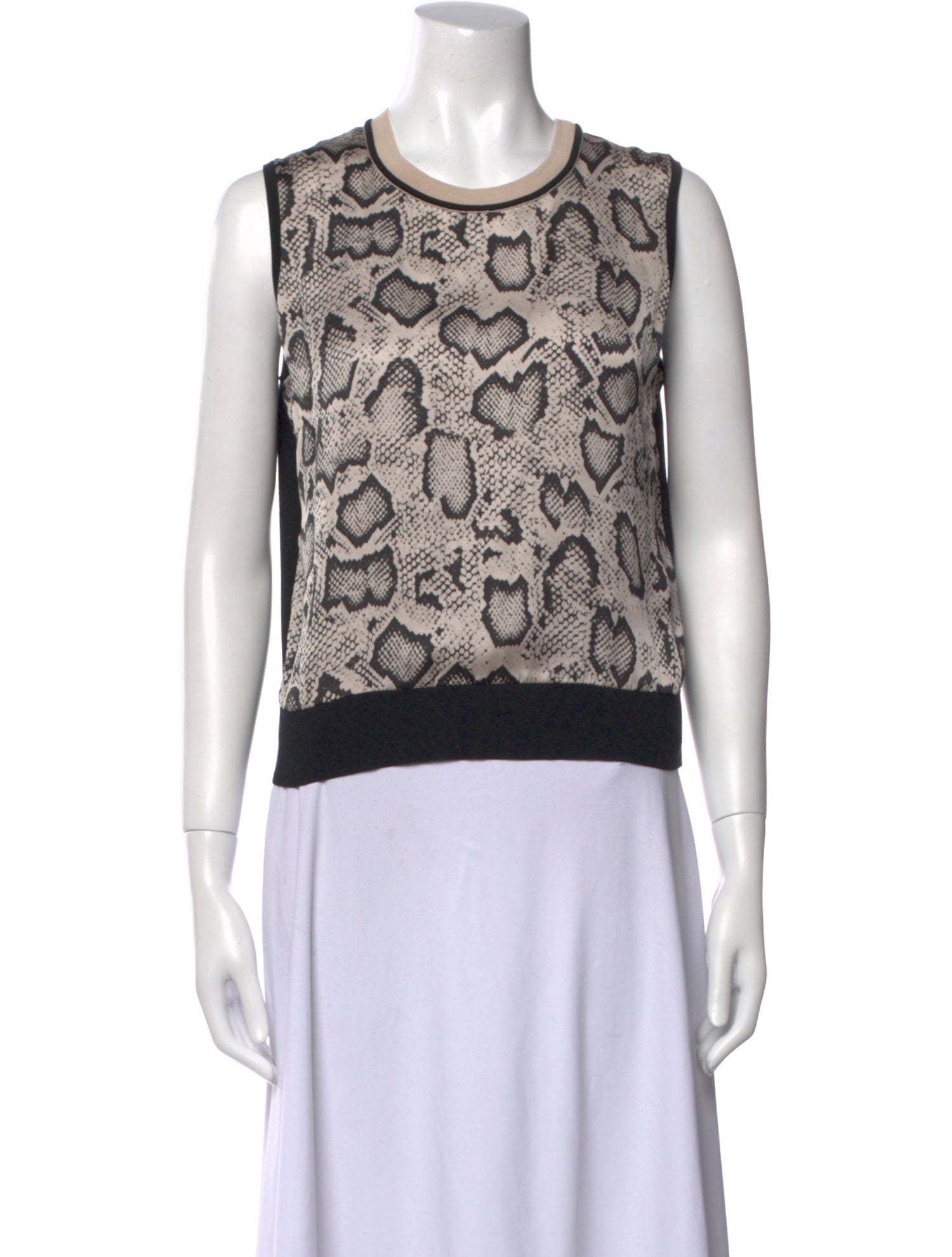 Paule Ka Animal Print Crew Neck Top