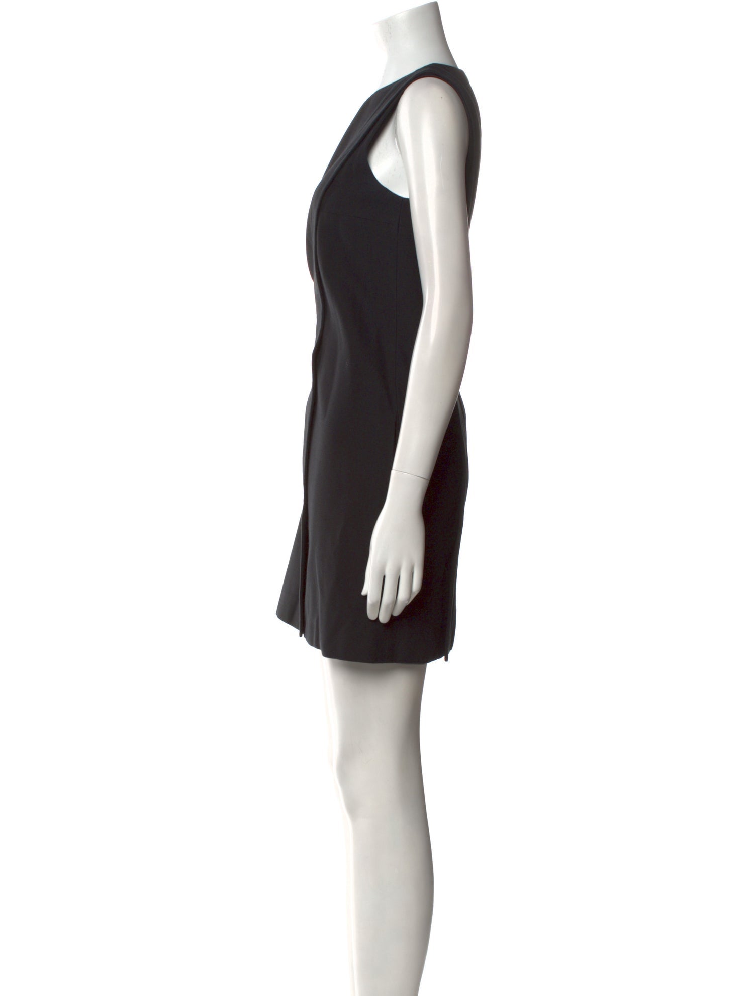 Paule Ka Scoop Neck Mini Dress