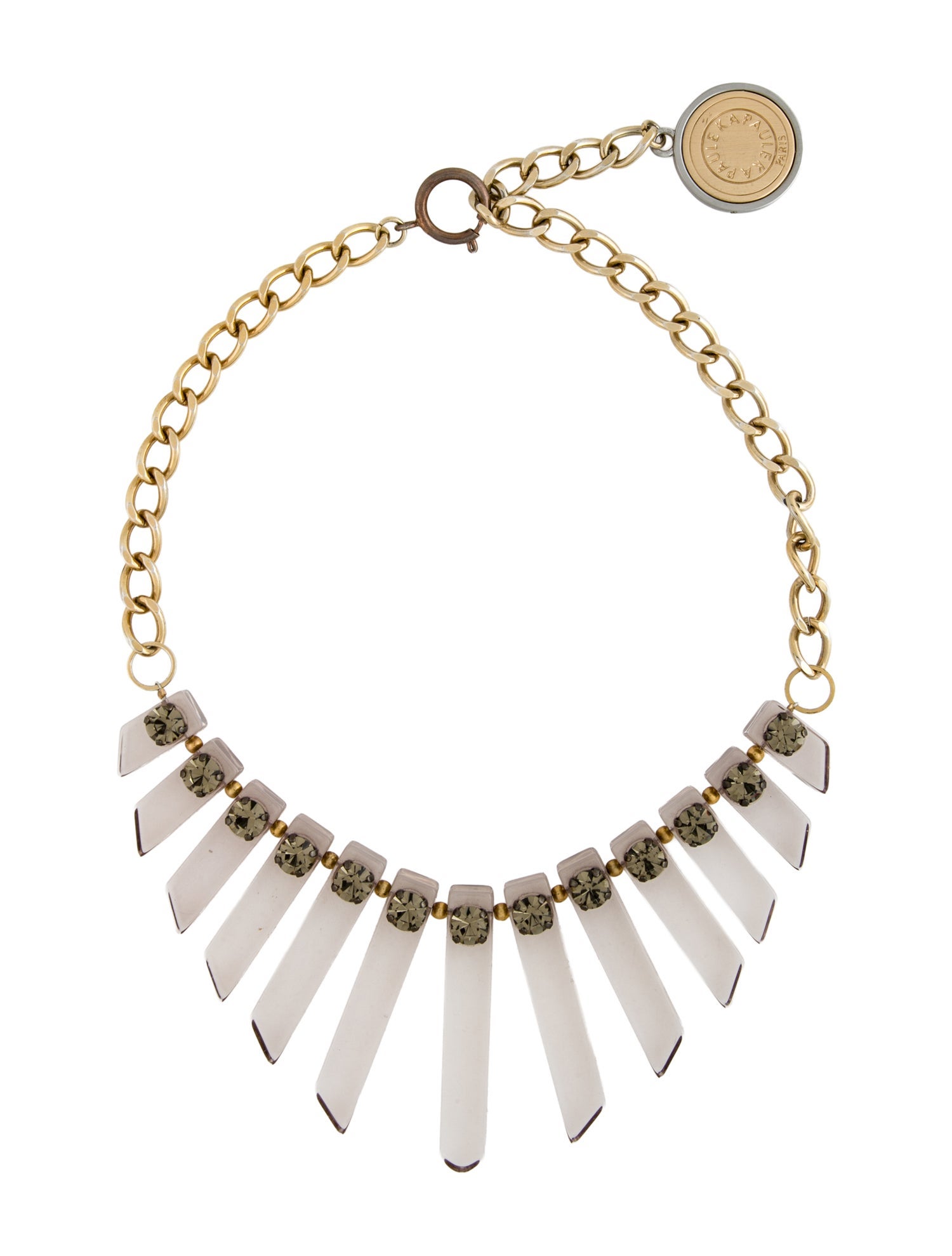 Paule Ka Crystal & Resin Collar Necklace