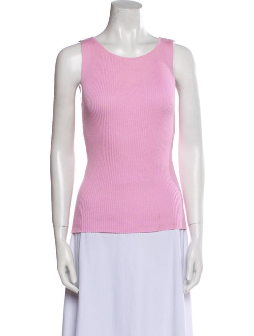 Paule Ka Scoop Neck Sleeveless Top