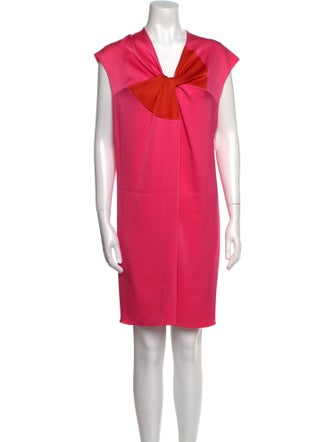 Paule Ka V-Neck Mini Dress