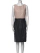 Paule Ka Lamb Leather Knee-Length Dress