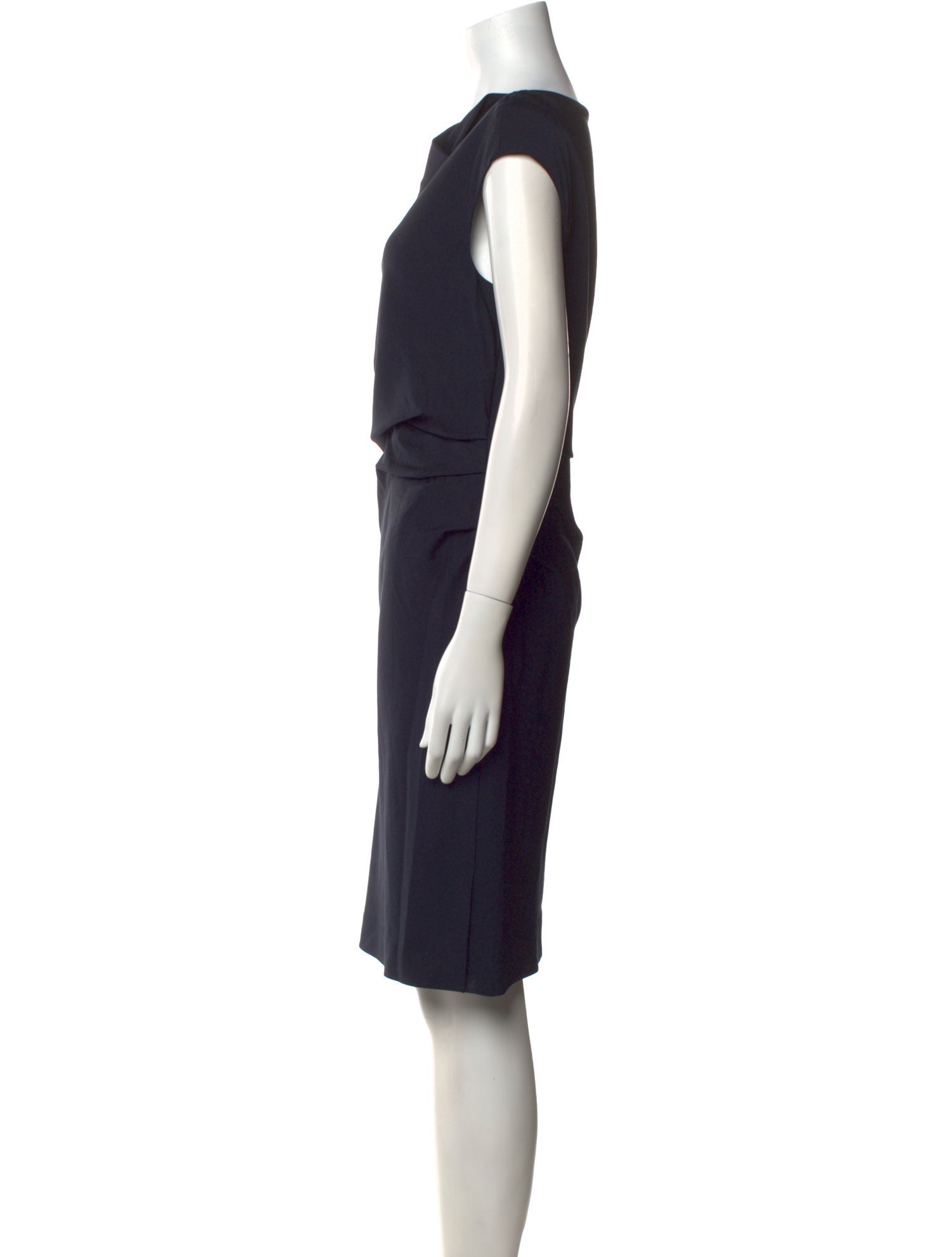 Paule Ka Cowl Neck Knee-Length Dress