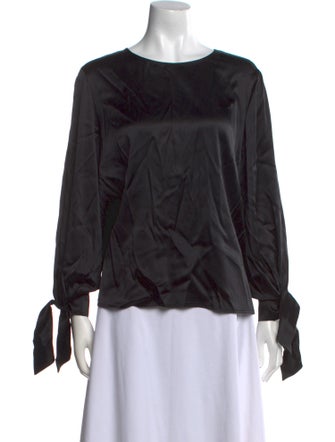 Paule Ka Silk Scoop Neck Blouse