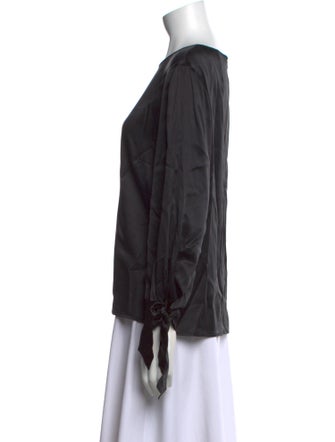 Paule Ka Silk Scoop Neck Blouse