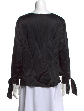 Paule Ka Silk Scoop Neck Blouse