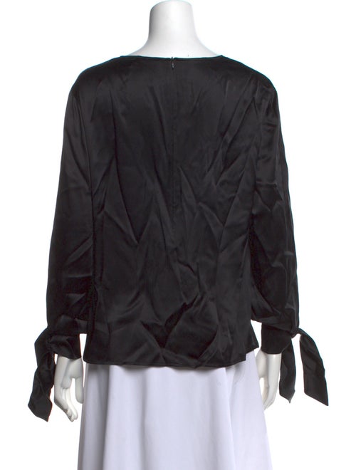 Paule Ka Silk Scoop Neck Blouse