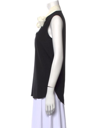 Paule Ka V-Neck Sleeveless Top