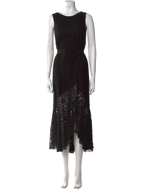 Paule Ka Lace Pattern Long Dress