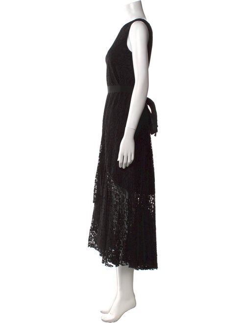 Paule Ka Lace Pattern Long Dress