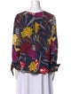 Paule Ka Floral Print Bateau Neckline Blouse