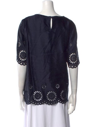 Paule Ka Bateau Neckline Short Sleeve Blouse