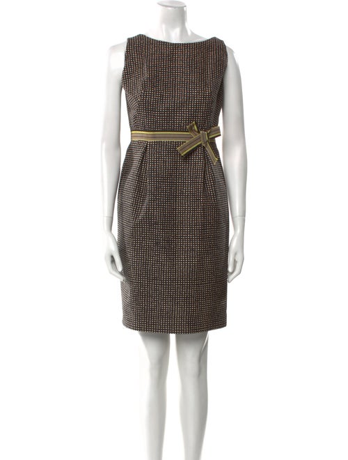 Paule Ka Plaid Print Mini Dress