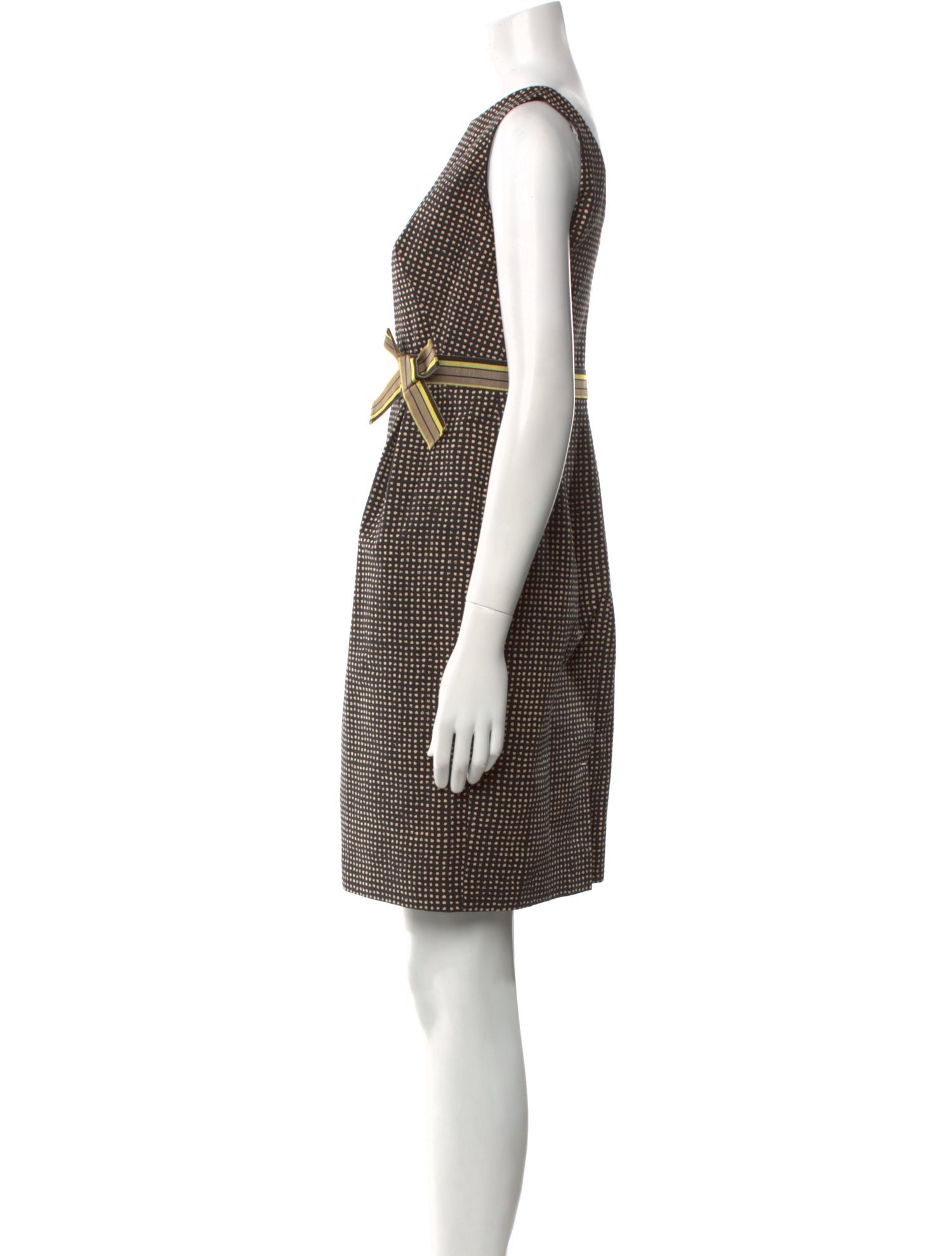 Paule Ka Plaid Print Mini Dress