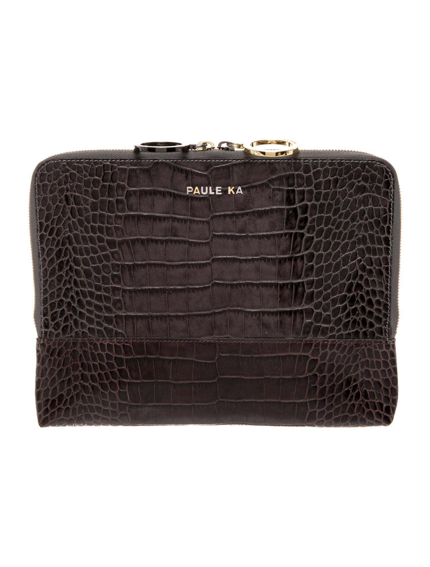 Paule Ka Embossed Leather Minaudière