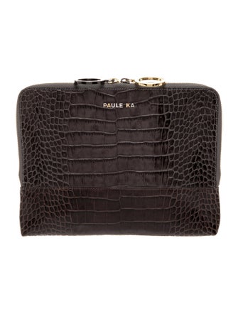 Paule Ka Embossed Leather Minaudière