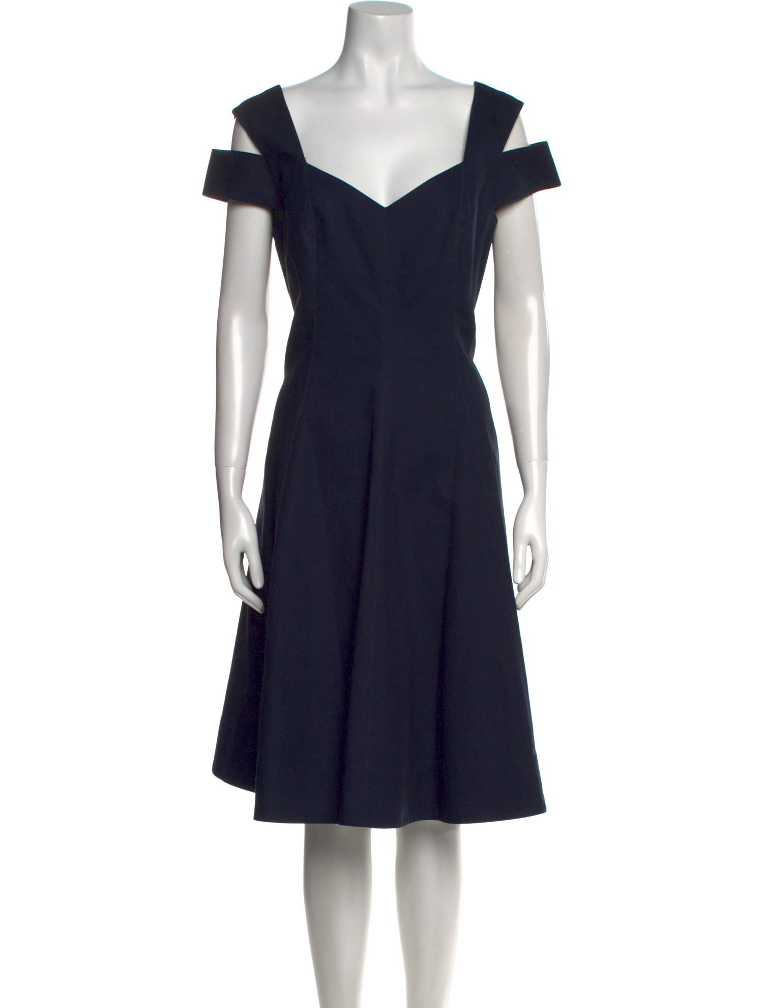 Paule Ka V-Neck Midi Length Dress