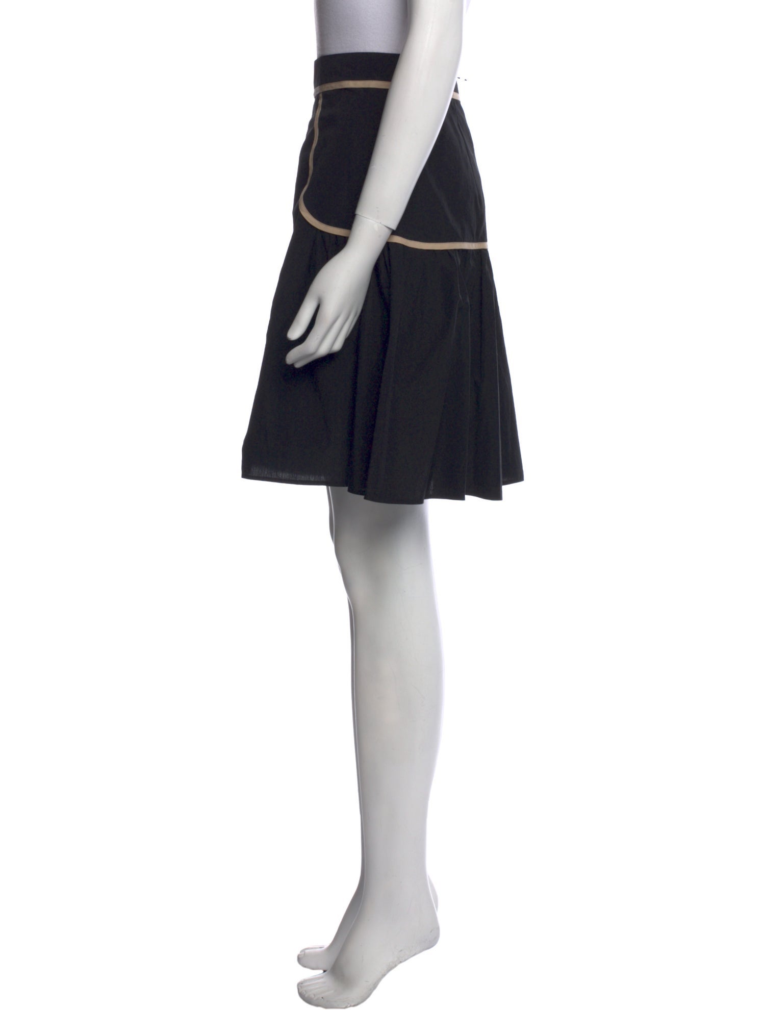 Paule Ka Striped Knee-Length Skirt