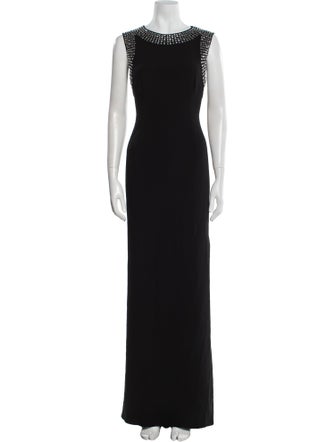 Paule Ka Crew Neck Long Dress