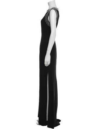 Paule Ka Crew Neck Long Dress