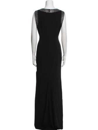 Paule Ka Crew Neck Long Dress