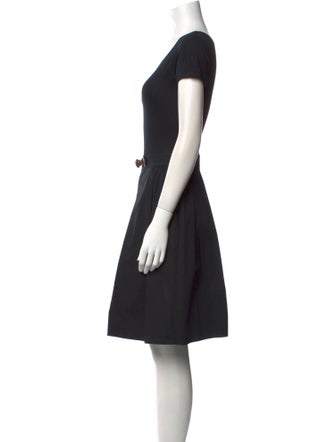Paule Ka Scoop Neck Knee-Length Dress