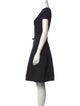 Paule Ka Scoop Neck Knee-Length Dress