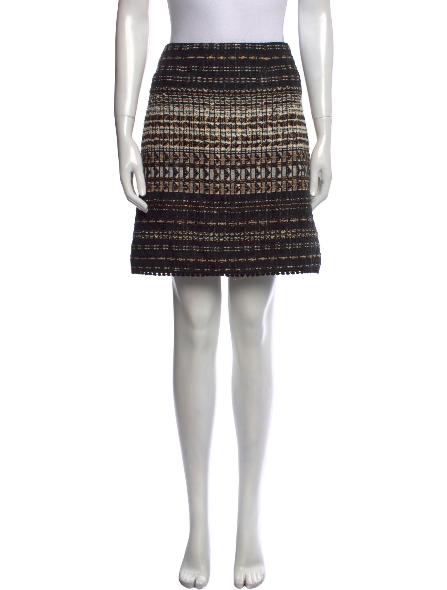 Paule Ka Tweed Pattern Mini Skirt