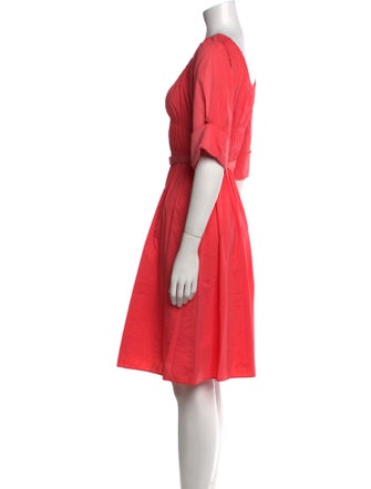 Paule Ka Scoop Neck Knee-Length Dress