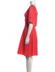 Paule Ka Scoop Neck Knee-Length Dress