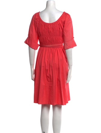 Paule Ka Scoop Neck Knee-Length Dress