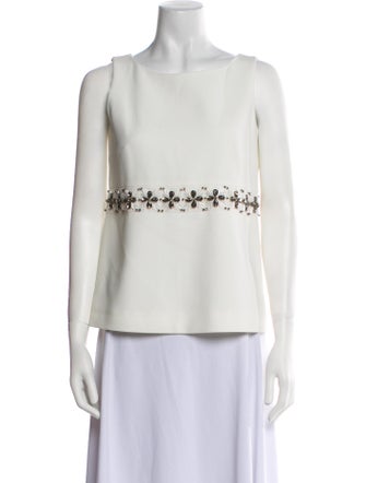 Paule Ka Silk Bateau Neckline Top