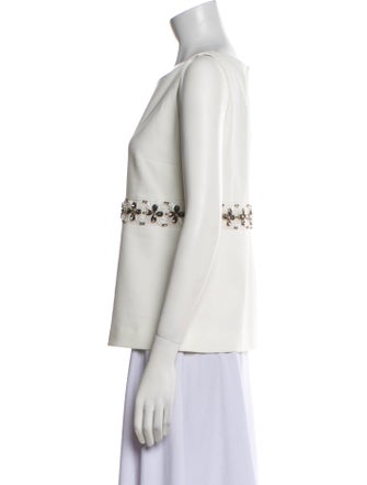 Paule Ka Silk Bateau Neckline Top