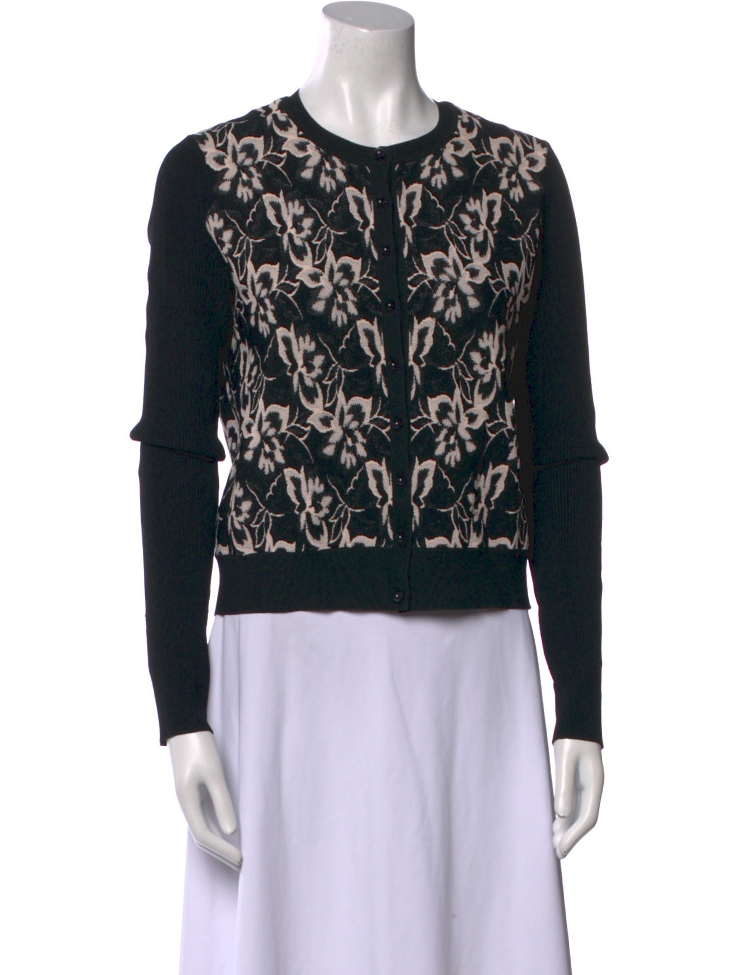 Paule Ka Printed Crew Neck Sweater